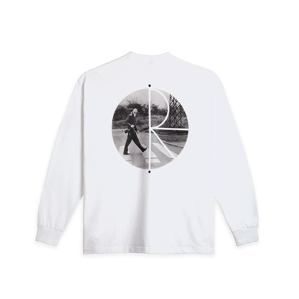 Polar Skate Co Fill Logo LS Tee | Klez Crossing (White)