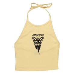 Santa Cruz Womens Vest Asp Butterfly Front Halter Top - Butter - Skatewarehouse.co.uk