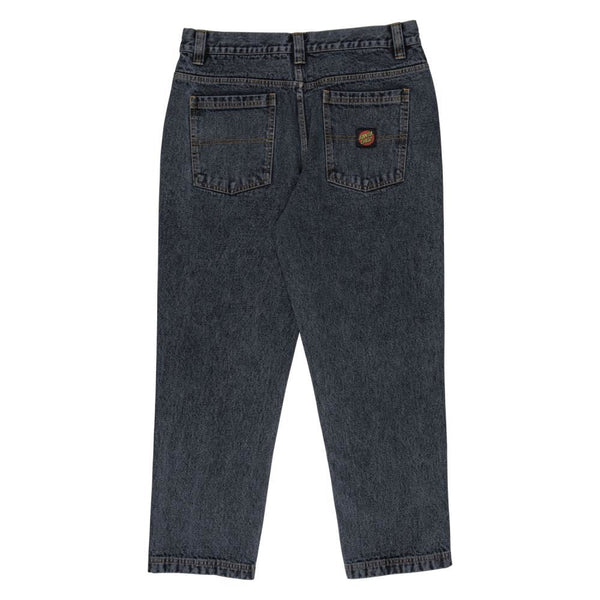 Santa Cruz Pant Factory Jean - Black Acid Wash - Skatewarehouse.co.uk
