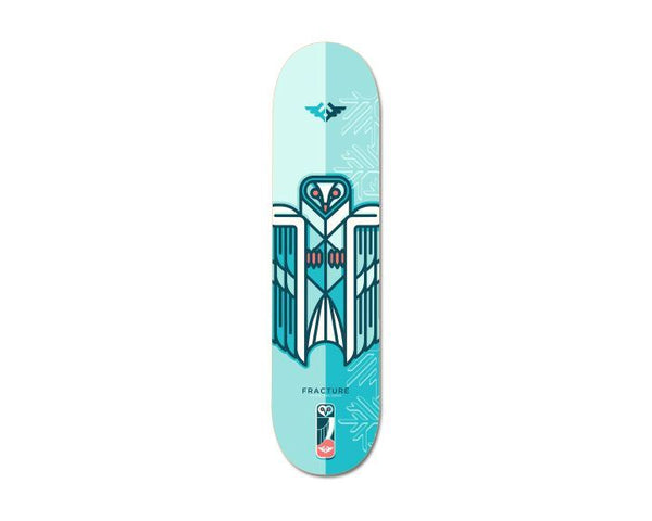 Fracture Fade Teal Skateboard Deck - 8.25