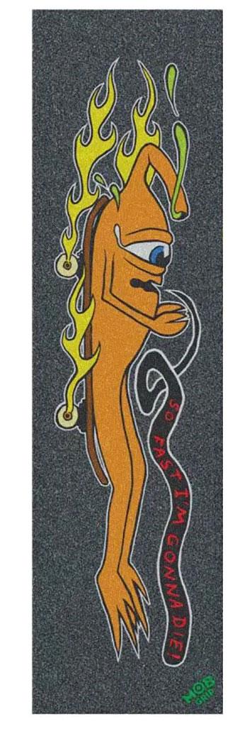 MOB Bronson x Toy Machine Skateboard Griptape - Black / Orange - Skatewarehouse.co.uk