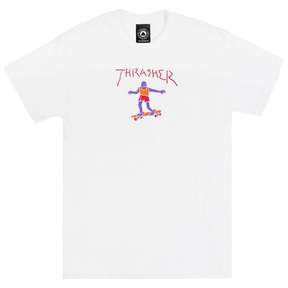 Thrasher T-Shirt Gonz Fill - White - Skatewarehouse.co.uk
