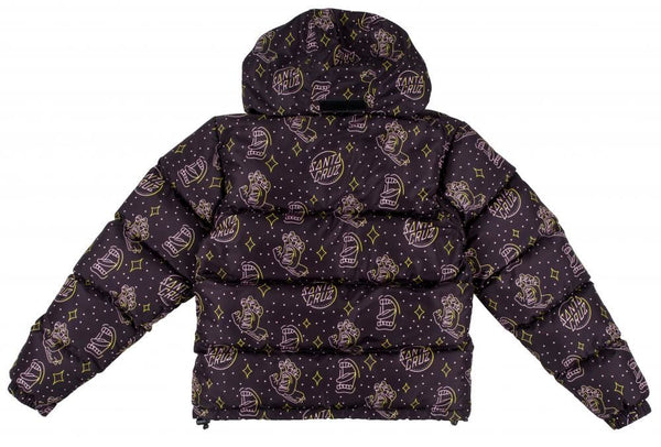 Santa Cruz Womens Jacket Gateway Quilted Jacket - Black - Skatewarehouse.co.uk