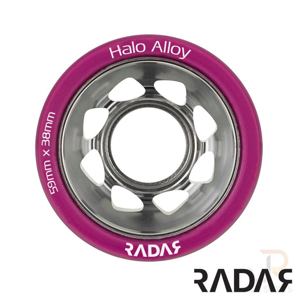 Radar (4) - Halo Alloy - Fuchsia - 59 x / 97a Skateboard Wheels - 38mm