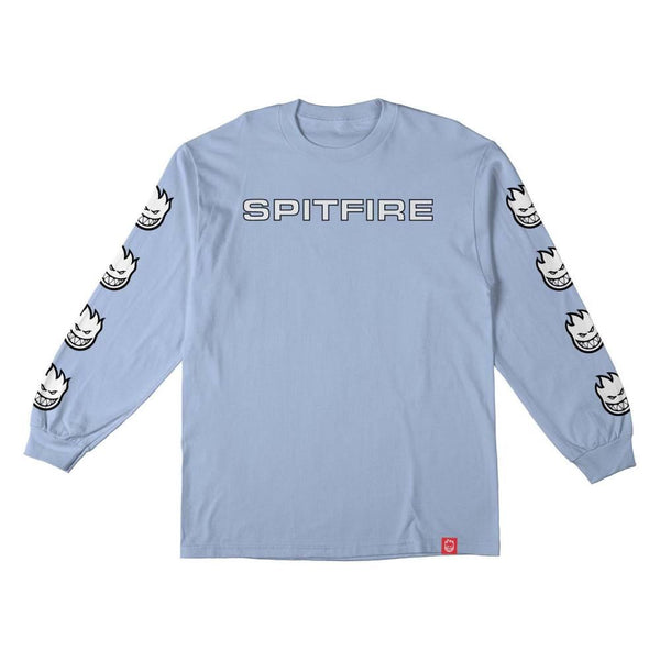 Spitfire L/S T-Shirt Classic 87 Bighead Fill Sleeve - Blue / Black / White - Skatewarehouse.co.uk