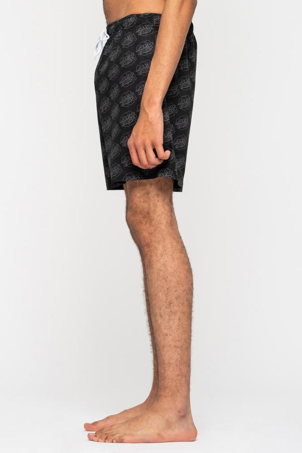 Santa Cruz Shorts Broken Dot Swim Short - Black - Skatewarehouse.co.uk