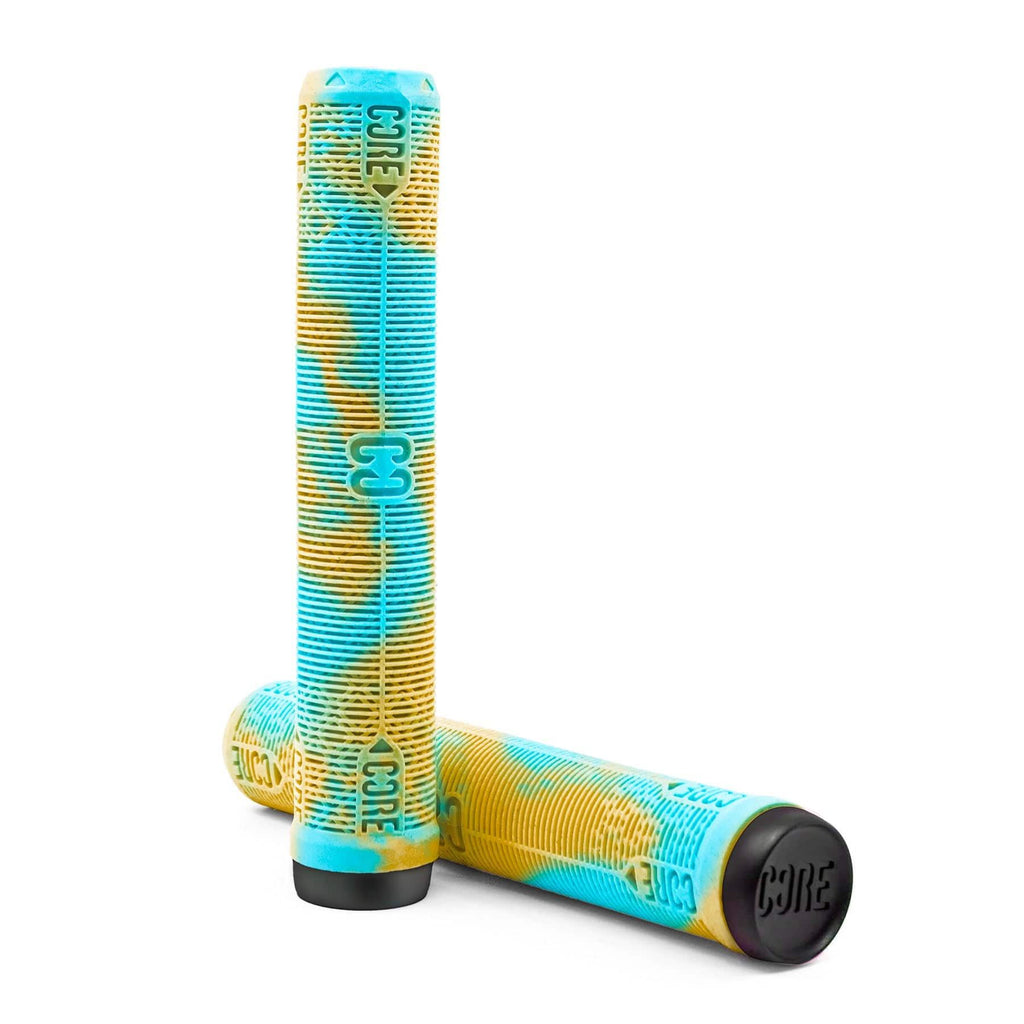 CORE Skinny Boy Handlebar Grips Soft 170mm – Beach (Teal/Gum) - Skatewarehouse.co.uk