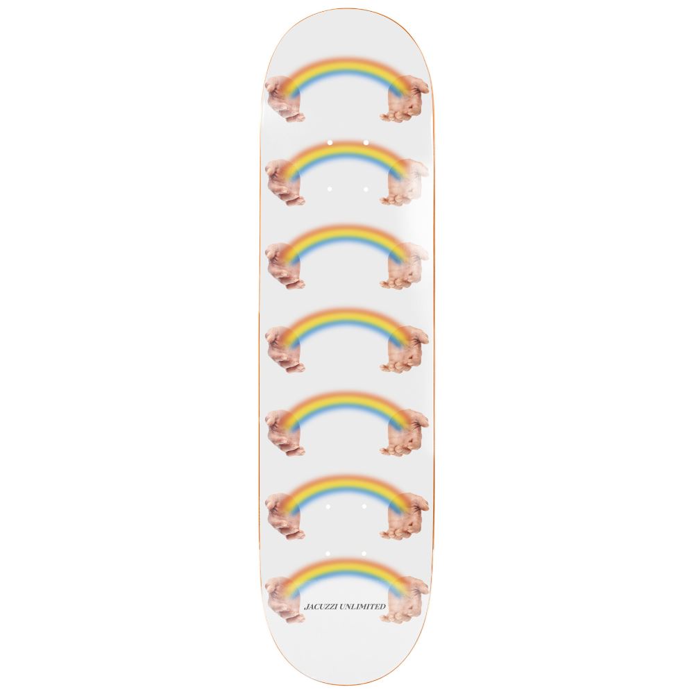 Jacuzzi Unlimited Rainbow Hands Jet Ski EX7 White Skateboard Deck - 8.75" - Skatewarehouse.co.uk