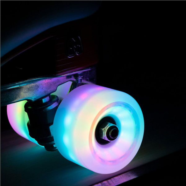 Moxi Cosmo Glow Wheels (4) - White Rain Glow - 62 / 32mm 80A