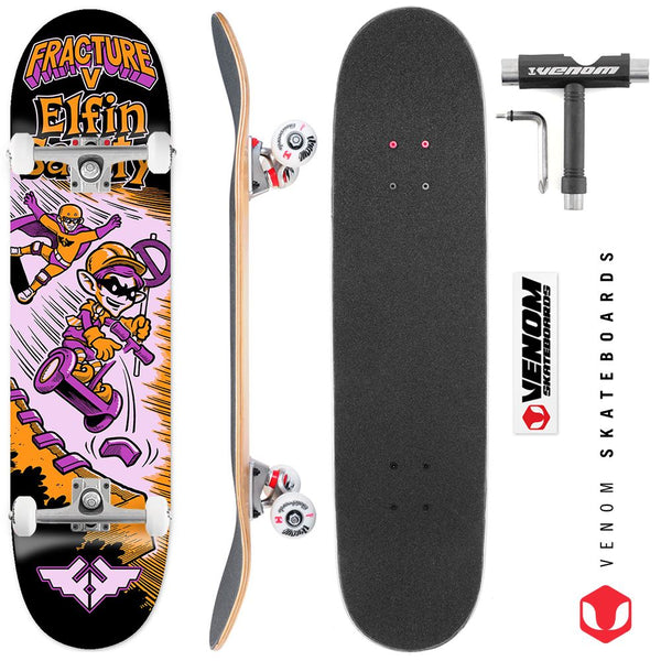 Fracture x Jon Horner Elfin Safety x Venom Core Custom Complete Skateboard - 7.75 - Skatewarehouse.co.uk
