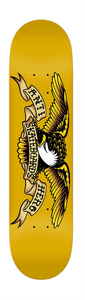 Anti Hero Team Classic Eagle - MINI (Yellow) Skateboard Deck - 7.3"