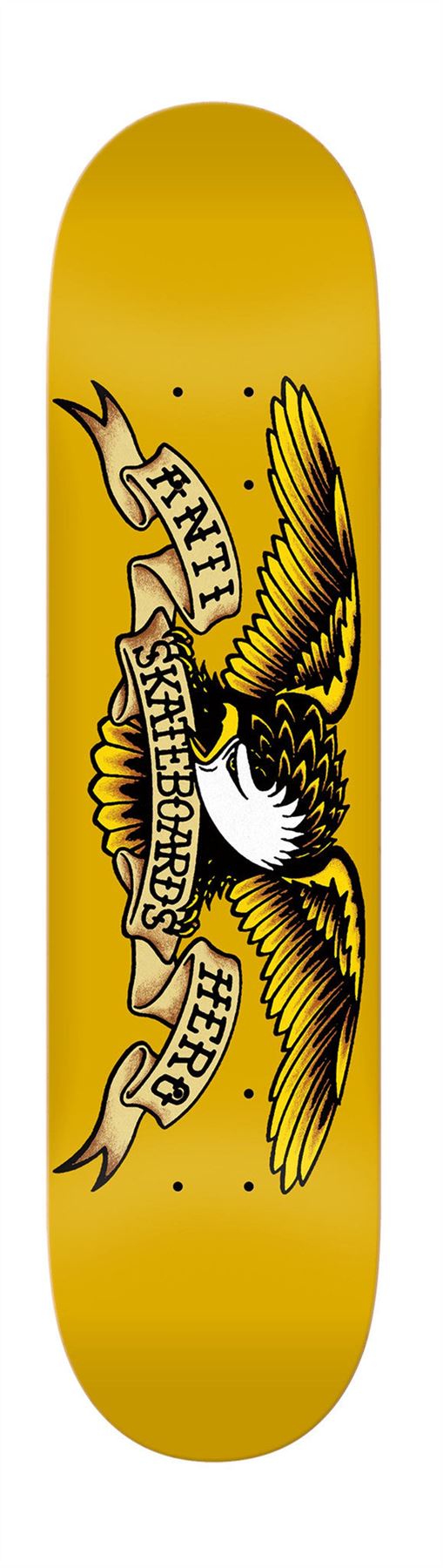 Anti Hero Team Classic Eagle - MINI (Yellow) Skateboard Deck - 7.3