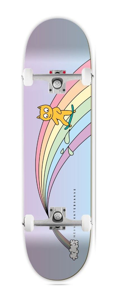 Meow Over the Rainbow Fade x Venom Custom Complete Skateboard - 7.75"