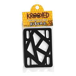 Krooked 1 / 4 Black Risers Skateboard Hardware