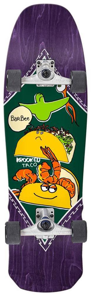 Krooked Barbee Shrimp Taco x Mindless Custom Surf Skate Skateboard - 9.3