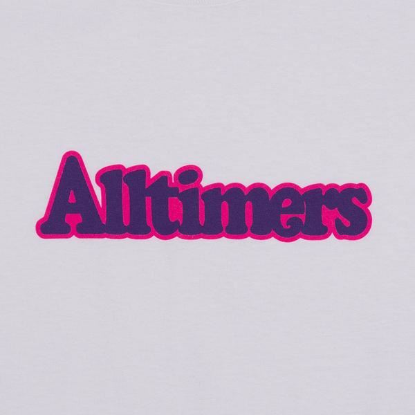 Alltimers Broadway Tee White Purple - Skatewarehouse.co.uk