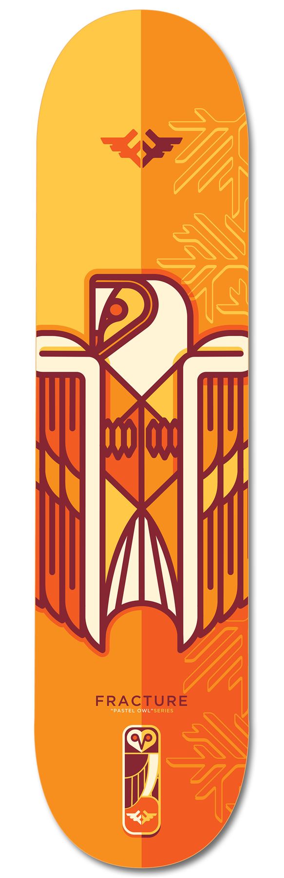Fracture x Jono Wood Yellow Skateboard Deck - 7.75