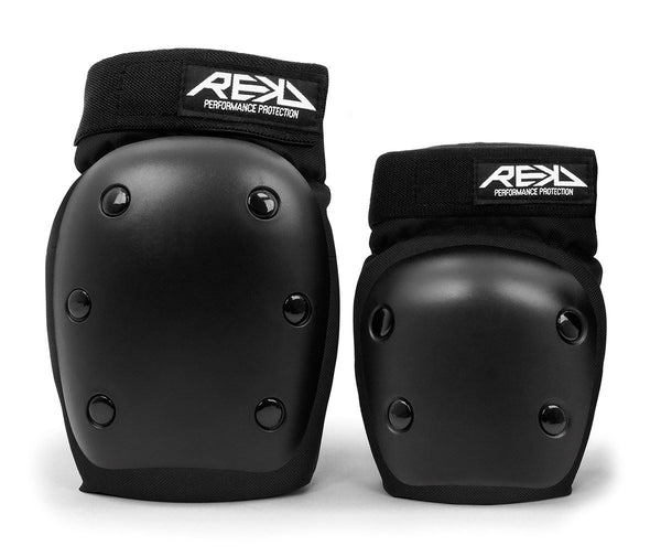 REKD Youth Heavy Duty Double Pad Set - Black / Black