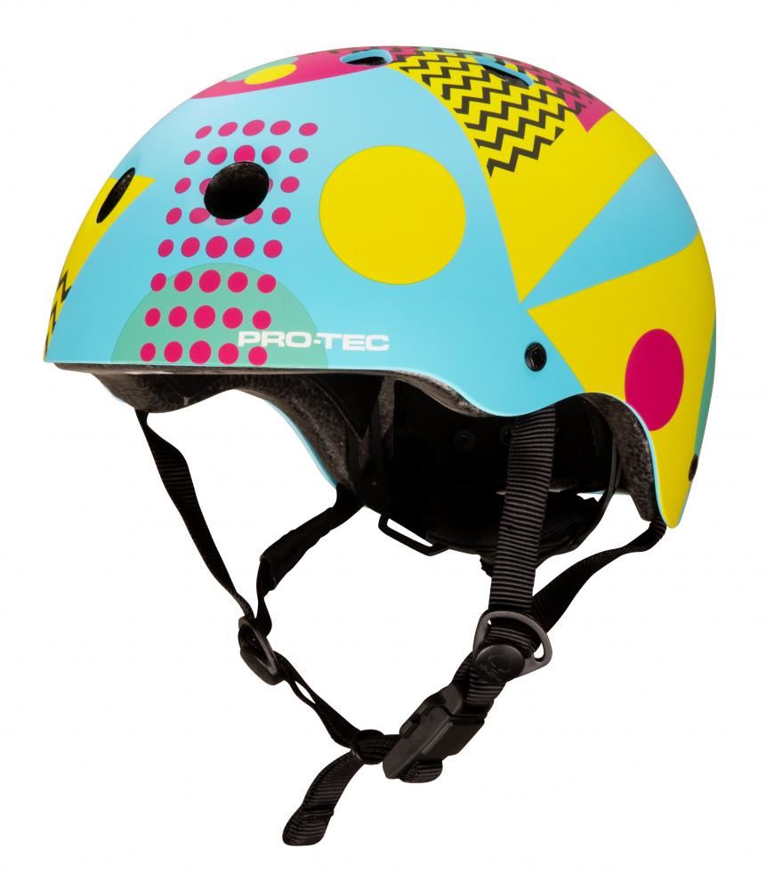Pro-Tec Helmet JR Classic Fit Cert - 80's Pop - Skatewarehouse.co.uk