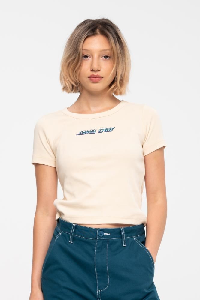 Santa Cruz Womens T-Shirt Obscure Strip T-Shirt - Birch - Skatewarehouse.co.uk