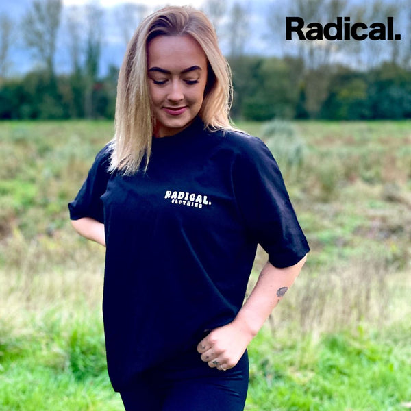 Radical. Desert Oversized Boxy Fit unisex T-shirt - Black - Skatewarehouse.co.uk