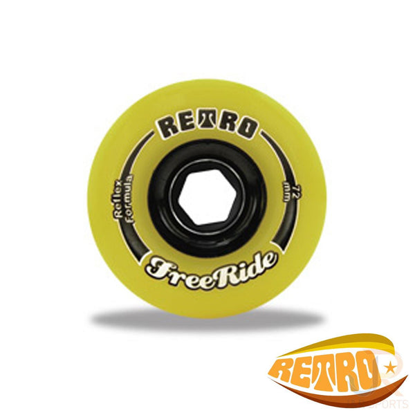 Retro - Reflex Freerides - Lemon - 72/83A - Set 4 - Skatewarehouse.co.uk