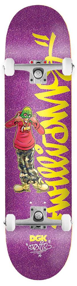 DGK Cheesin' Williams Purple Glitter x Venom Custom Complete Skateboard - 8.38" - Skatewarehouse.co.uk