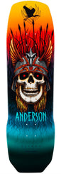 Powell Peralta Andy Anderson Heron Skull Teal Flight Skateboard Deck - 9.13" - Skatewarehouse.co.uk