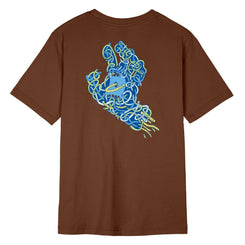 Santa Cruz Womens T-Shirt Tubular Hand T-Shirt - Sepia - Skatewarehouse.co.uk