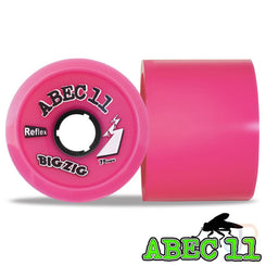ABEC 11 - Reflex Bigzigs - Pink - 75 / 77A - Set 4 Skateboard Wheels - 75mm