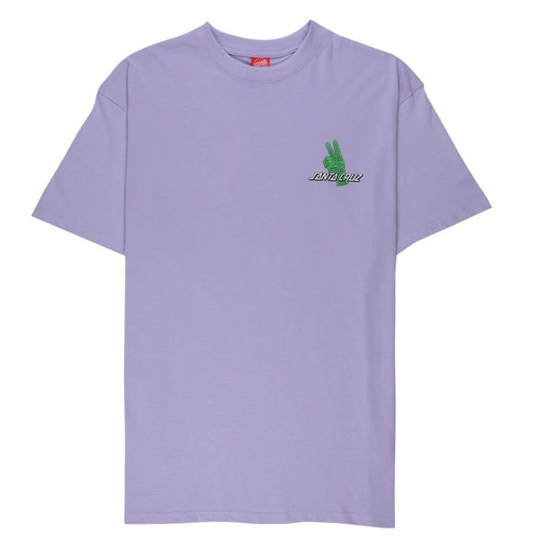 Santa Cruz T-Shirt Atomic Peace Strip T-Shirt - Lavender - Skatewarehouse.co.uk
