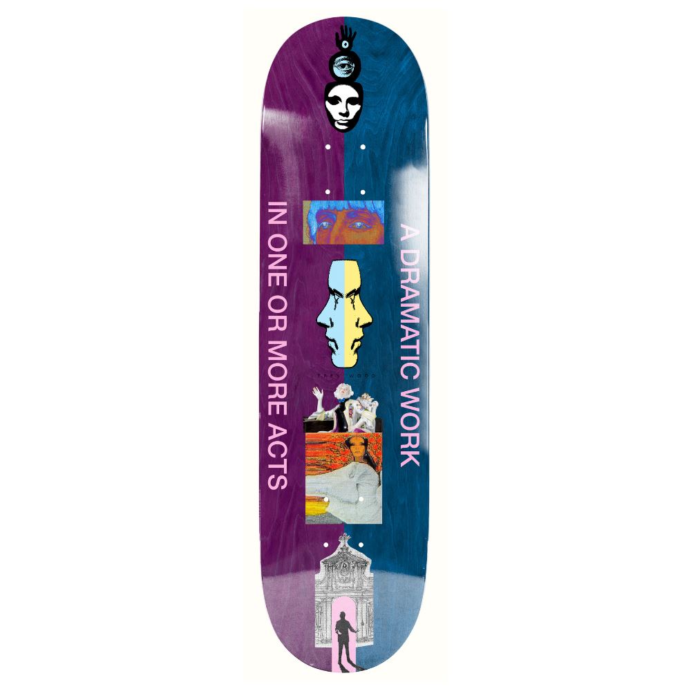 Opera Trey Wood Dramatic EX7 Purple/ Blue Skateboard Deck - 8.25" - Skatewarehouse.co.uk