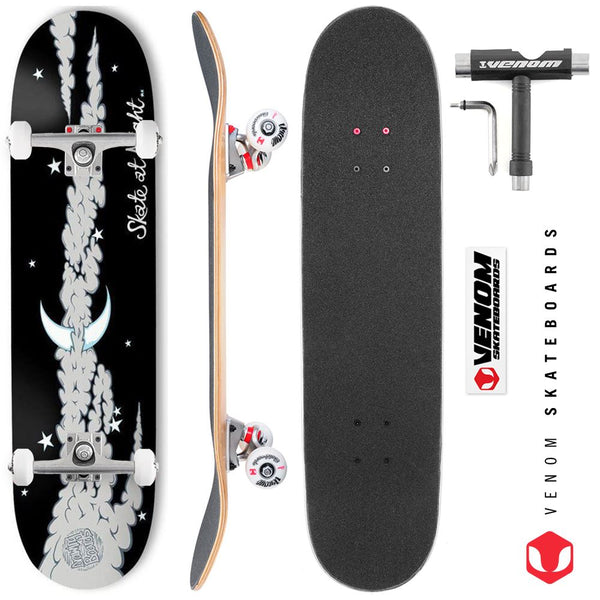 Drawing Boards Skate At Night Custom Complete Skateboard - 8.0