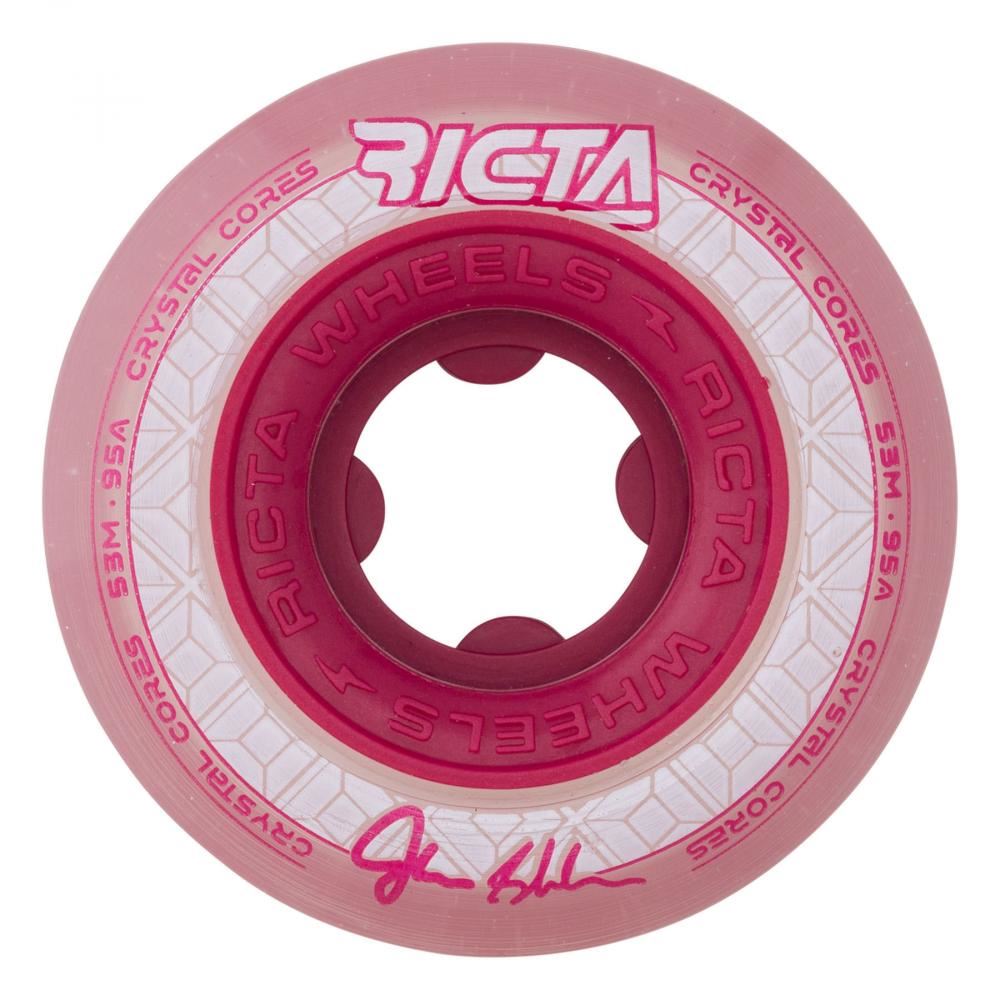 Ricta Skateboard Wheels Crystal Cores 95a - Red - Skatewarehouse.co.uk
