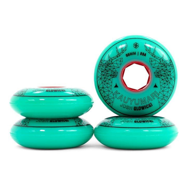 Red Eye Animal Glowicki Inline Skate Wheels - Teal