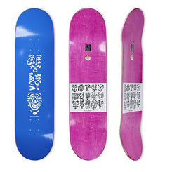 Polar Skate Co SHIN SANBONGI -Faces (Blue) Skateboard Deck - 8.125" - Skatewarehouse.co.uk