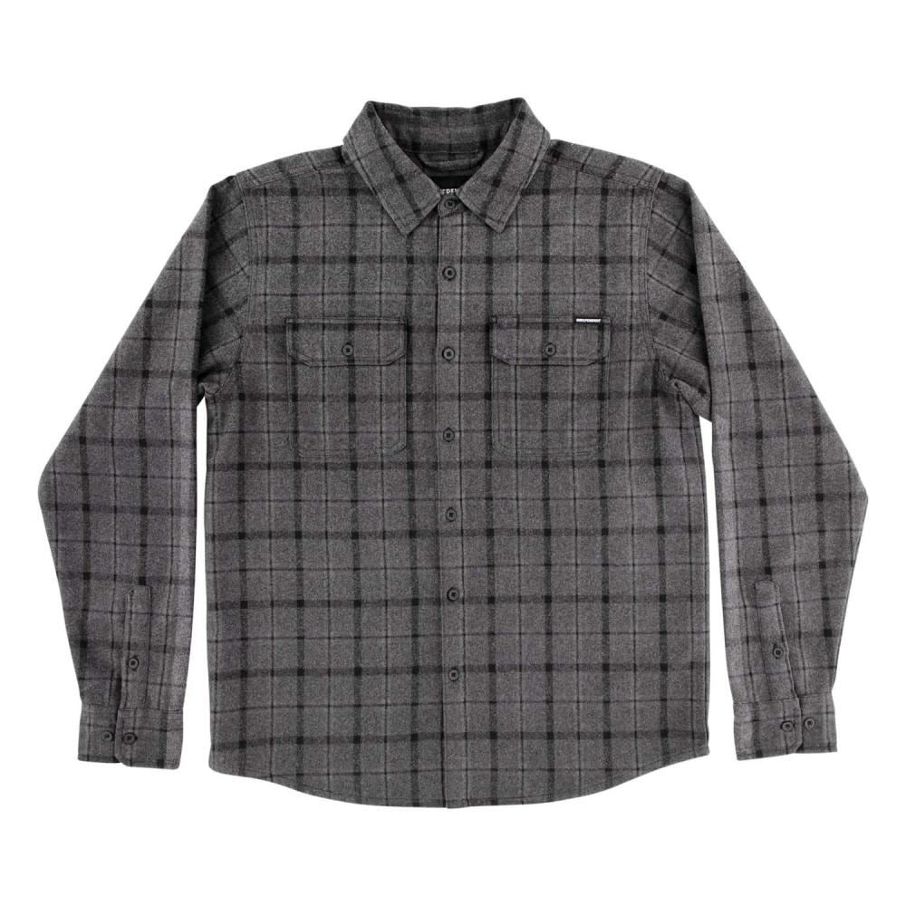 Independent Shirt Belmont Flannel Top - Black / Grey - Skatewarehouse.co.uk