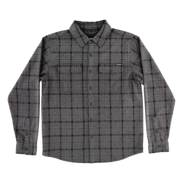 Independent Shirt Belmont Flannel Top - Black / Grey - Skatewarehouse.co.uk