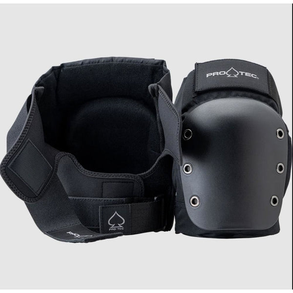 Pro-Tec Pads. Street Knee/Elbow Pad Set Open - Black - Skatewarehouse.co.uk