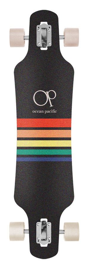 Ocean Pacific Sunset Drop Through Blue/Off White Blue/Off White Complete Longboard - 39.0" - Skatewarehouse.co.uk