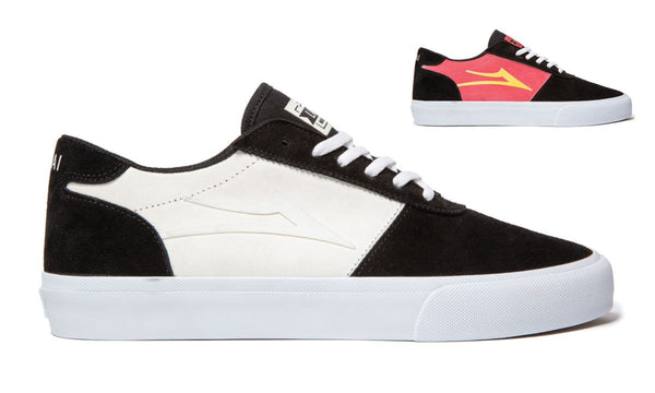 Lakai Manchester Skate Shoes - Black/Red UV - Skatewarehouse.co.uk