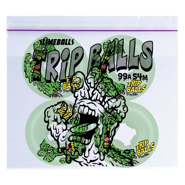 Slime Balls Skateboard Wheels Face Melter Trip Balls 99a - GITD - Skatewarehouse.co.uk