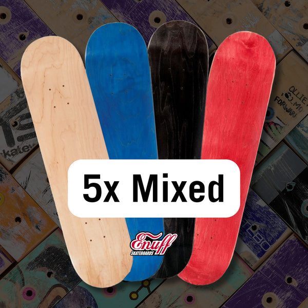 Enuff Blank Skateboard Decks - Assorted Colors & Sizes, Maple Wood, Perfect for Skating, Custom Art, DIY Projects, and Furniture - Skatewarehouse.co.uk