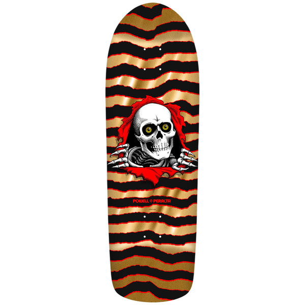 Powell Peralta Old School Ripper Gold Foil x Skateboard Deck - 9.89