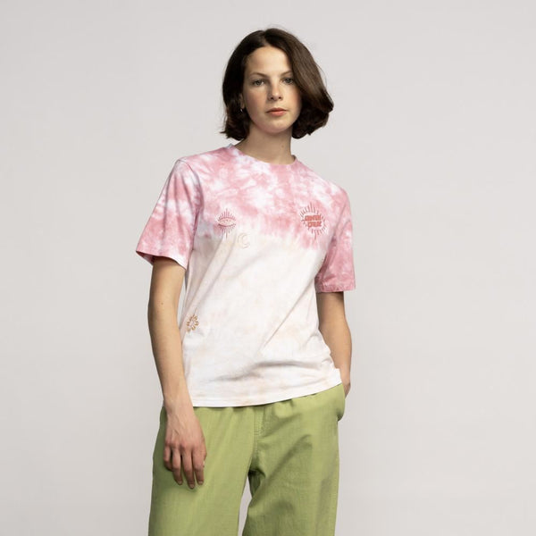 Santa Cruz Womens T-Shirt Scatter - Pink Dip Dye - Skatewarehouse.co.uk