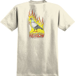 Anti Hero T-Shirt Flame Pigeon - Natural / Multi Color Prints - Skatewarehouse.co.uk