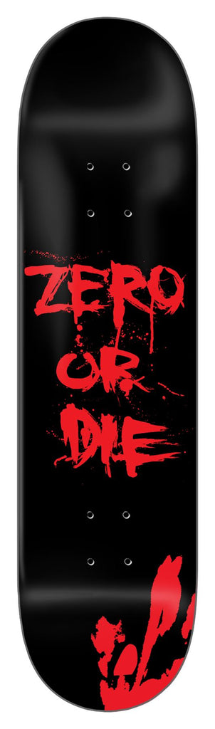 Zero Skateboard Zero or Die Black Dipped Skateboard Deck - 8.5" - Skatewarehouse.co.uk