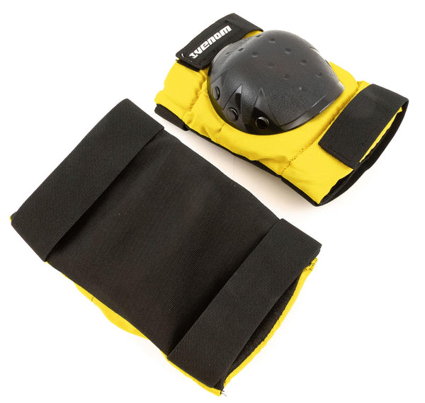 Venom Triple Knee/Elbow/Wrist Pad Set - Yellow Black - Skatewarehouse.co.uk