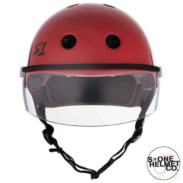 S1 Lifer Helmets inc Visor - Blood Red Gloss