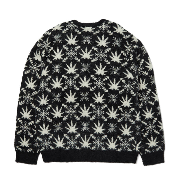 HUF Arctic Plantlife Crewneck Sweater (Black) - L